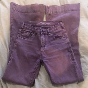 Girls purple cowgirl flare jeans